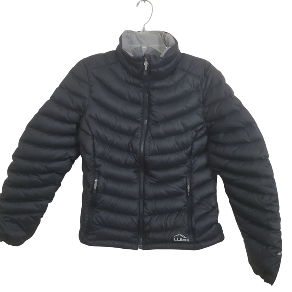 LL Bean Women's Ultralight 850 Down Puffer Jacket Coat Black Size Small - Picture 1 of 12